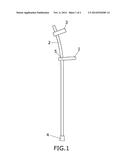 ADJUSTABLE ELBOW CRUTCH WITH CURVED ARM AND OVAL SECTION diagram and image