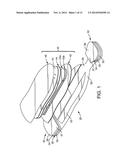 METHOD OF MANUFACTURING A BODY ADHERING ABSORBENT ARTICLE ORIENTATED IN     THE CROSS-MACHINE DIRECTION WITH REDUCED CURL diagram and image