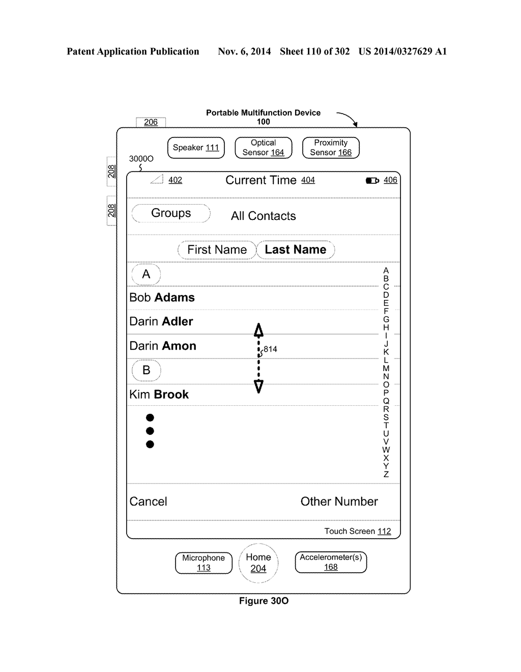 Touch Screen Device, Method, and Graphical User Interface for Customizing     Display of Content Category Icons - diagram, schematic, and image 111
