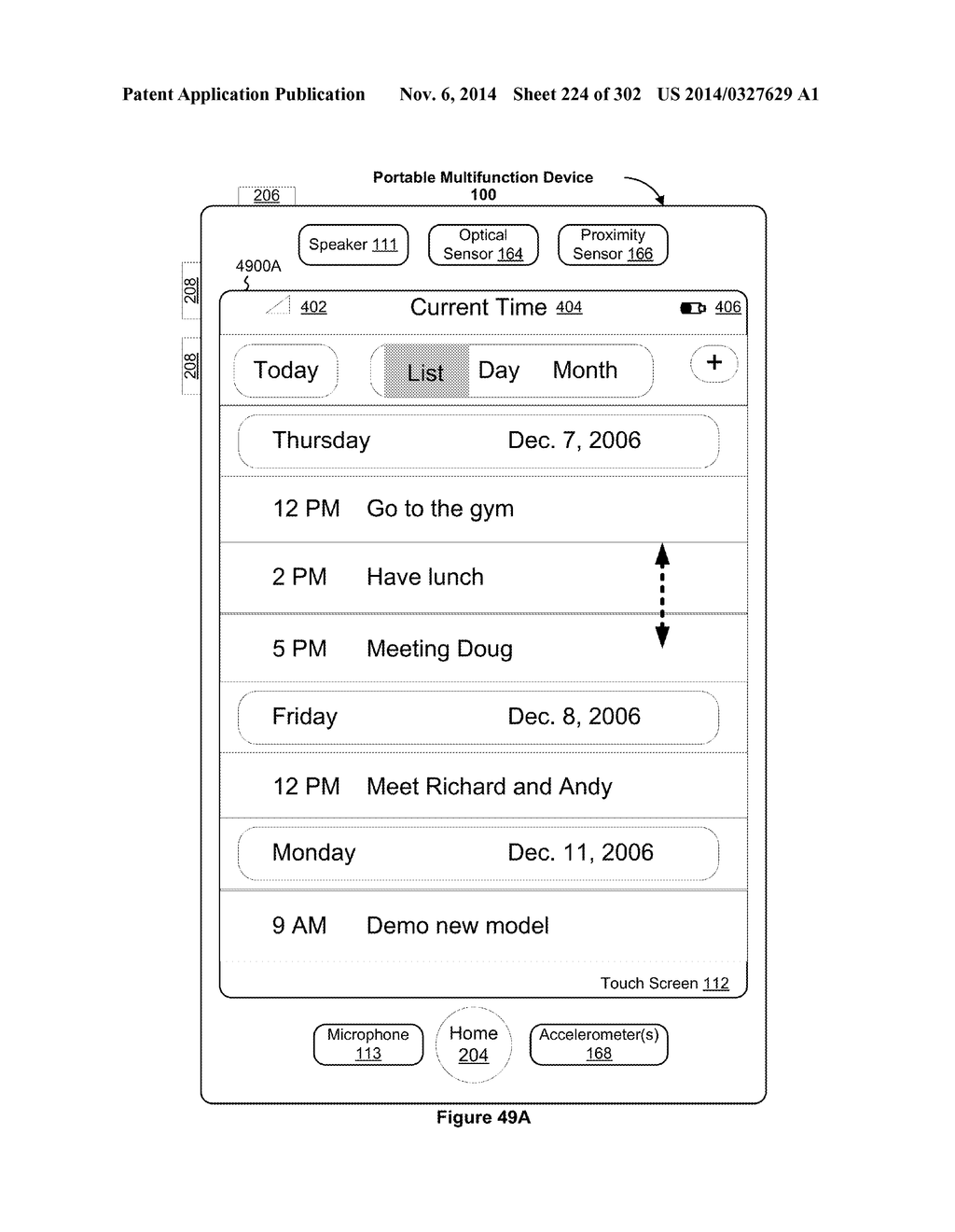 Touch Screen Device, Method, and Graphical User Interface for Customizing     Display of Content Category Icons - diagram, schematic, and image 225