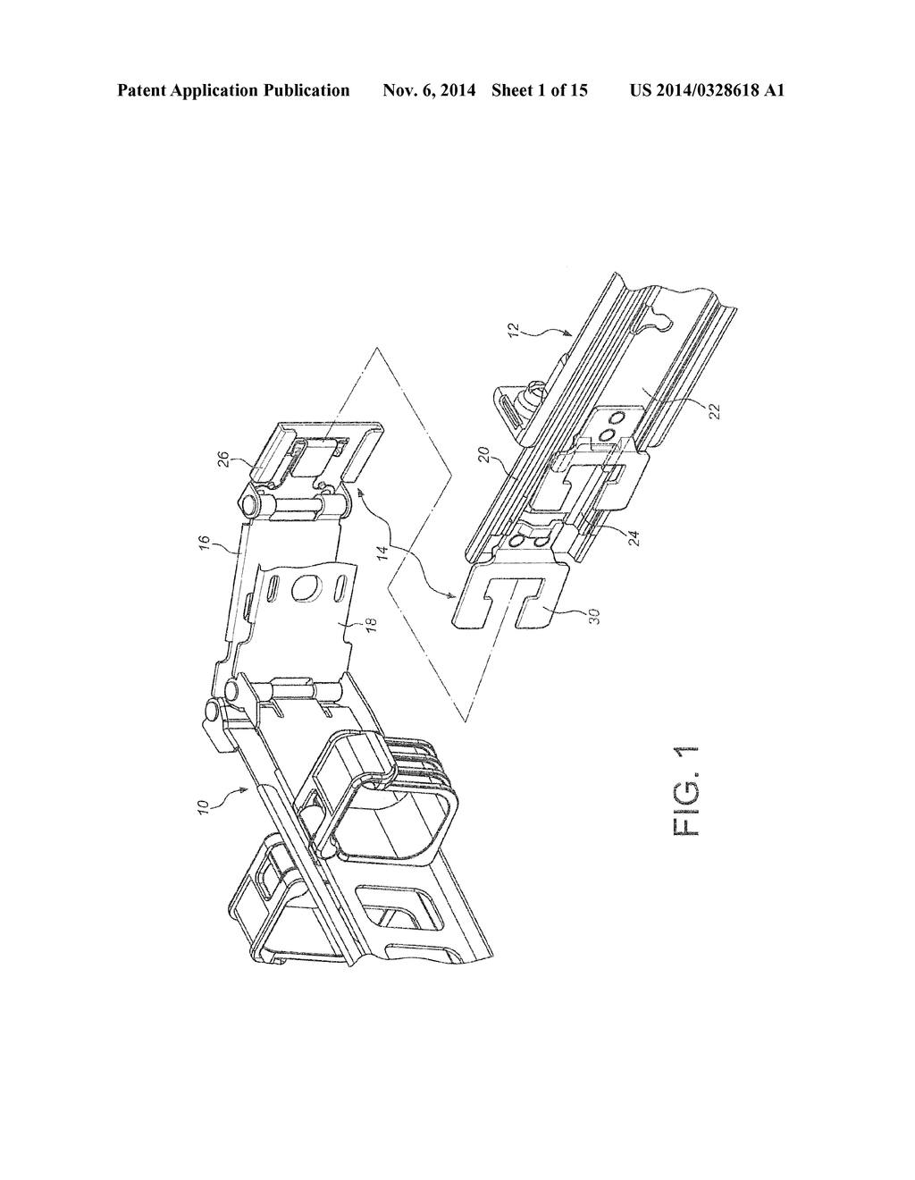 CONNECTION DEVICE FOR CABLE MANAGEMENT ARM AND SLIDE ASSEMBLY - diagram, schematic, and image 02