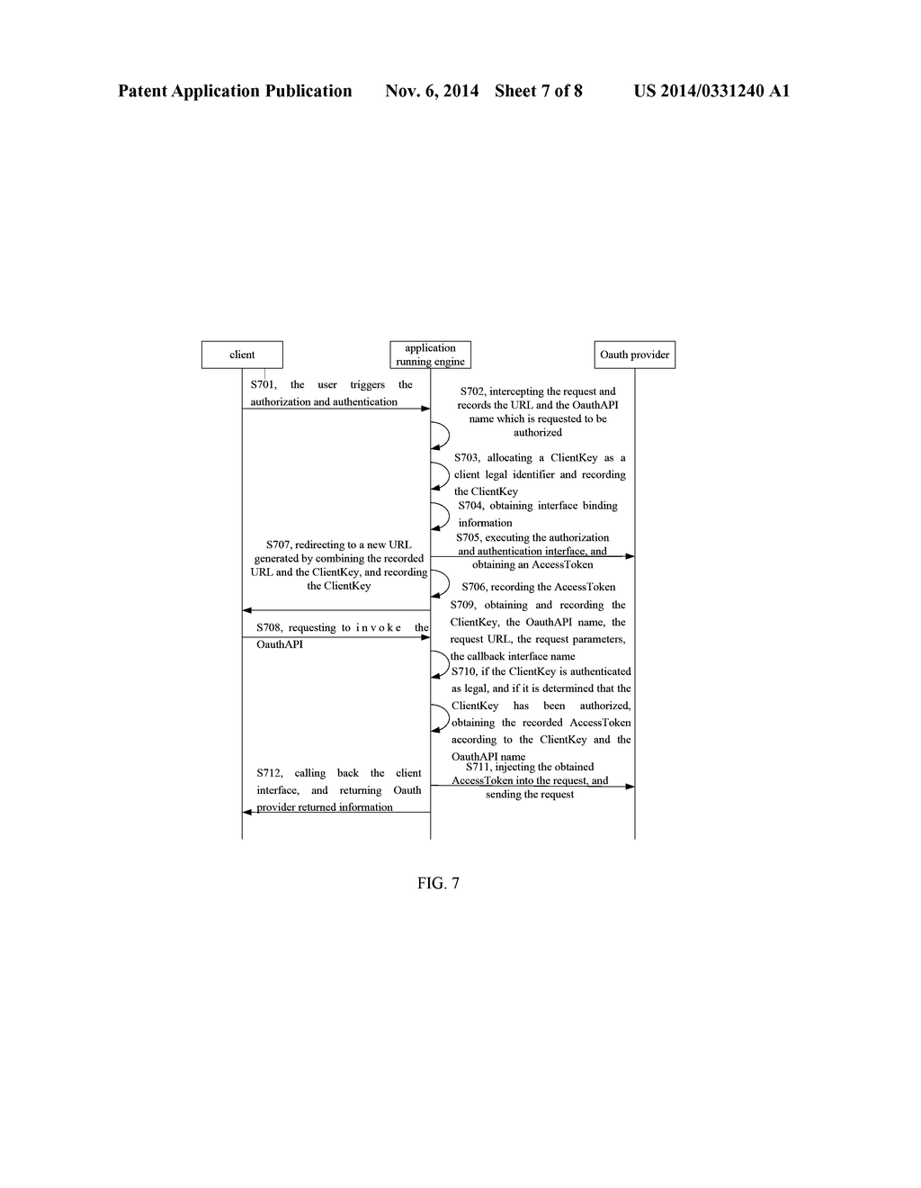 METHOD, DEVICE AND SYSTEM FOR USING AND INVOKING OAUTH API - diagram, schematic, and image 08