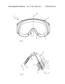 SKI GOGGLES WITH MEANS FOR ADJUSTING THE FIT OF THE NASAL SUPPORT REGION diagram and image