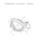 SKI GOGGLES WITH MEANS FOR ADJUSTING THE FIT OF THE NASAL SUPPORT REGION diagram and image