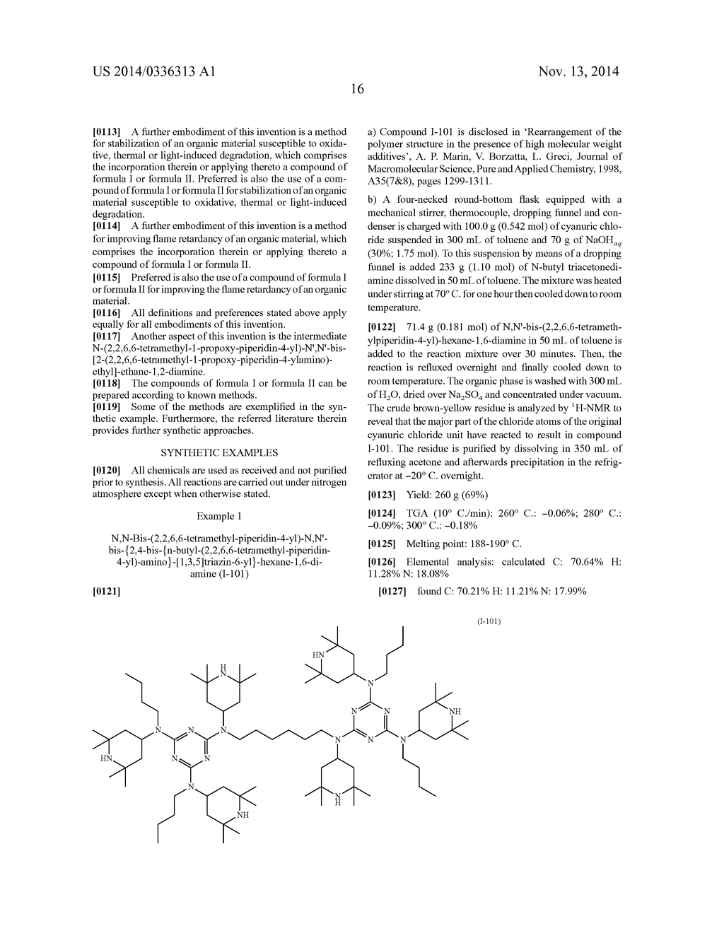 STERICALLY HINDERED AMINE STABILIZER - diagram, schematic, and image 17