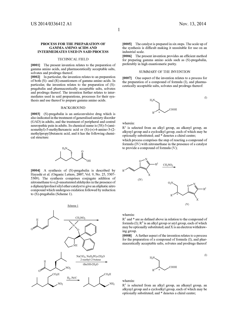 PROCESS FOR THE PREPARATION OF GAMMA AMINO ACIDS AND INTERMEDIATES USED IN     SAID PROCESS - diagram, schematic, and image 02