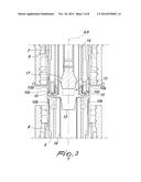 DOUBLE-CYLINDER CIRCULAR HOSIERY KNITTING MACHINE WITH DEVICE FOR     TENSIONING THE MANUFACTURE diagram and image