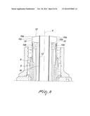 DOUBLE-CYLINDER CIRCULAR HOSIERY KNITTING MACHINE WITH DEVICE FOR     TENSIONING THE MANUFACTURE diagram and image