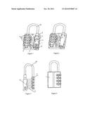 Padlock with Resettable Password diagram and image