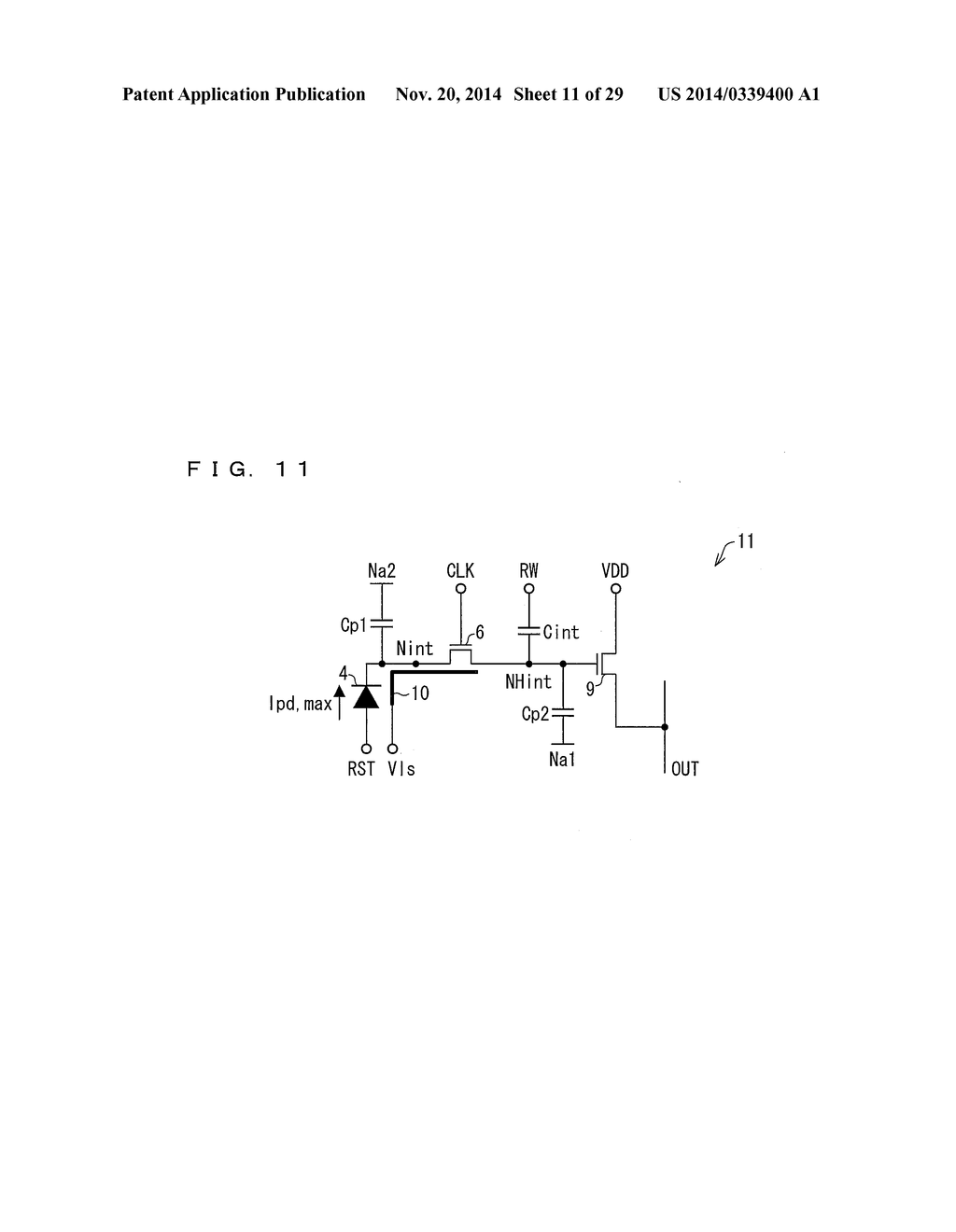 METHOD FOR OPERATING OPTICAL SENSOR CIRCUIT, AND METHOD FOR OPERATING     DISPLAY APPARATUS PROVIDED WITH OPTICAL SENSOR CIRCUIT - diagram, schematic, and image 12