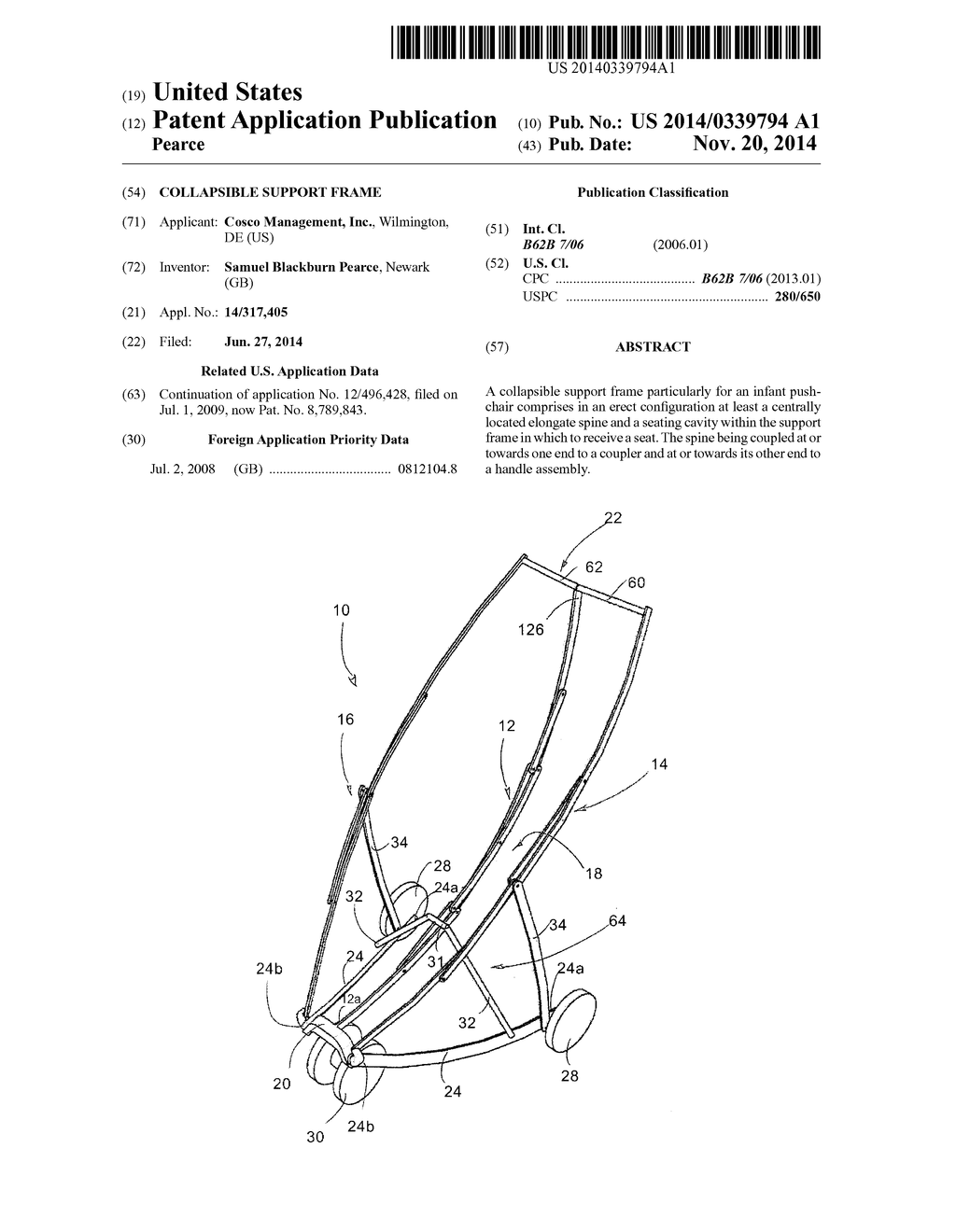 COLLAPSIBLE SUPPORT FRAME - diagram, schematic, and image 01