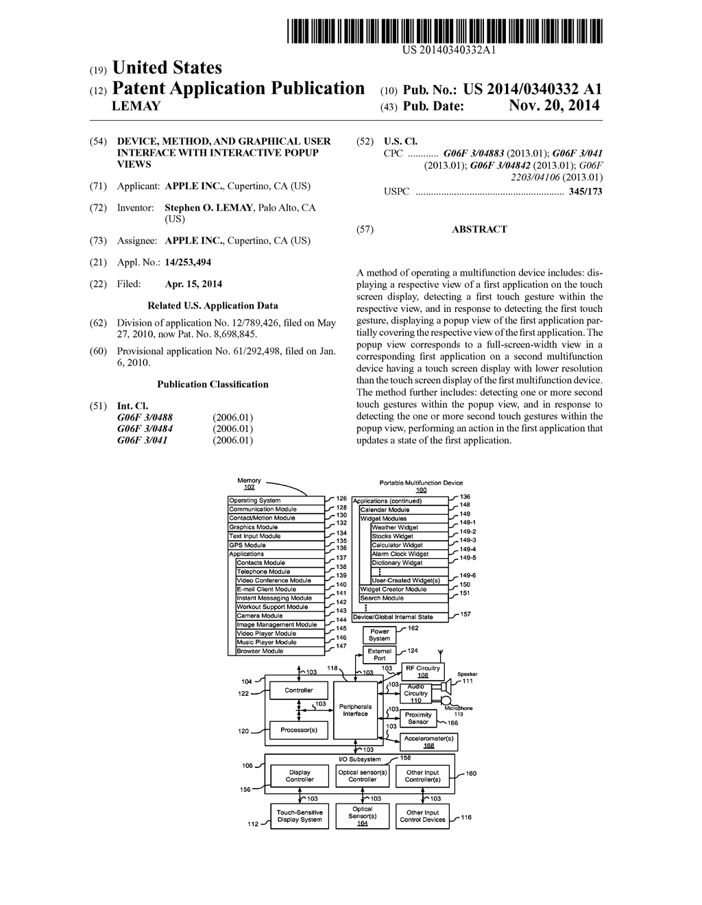 DEVICE, METHOD, AND GRAPHICAL USER INTERFACE WITH INTERACTIVE POPUP VIEWS - diagram, schematic, and image 01