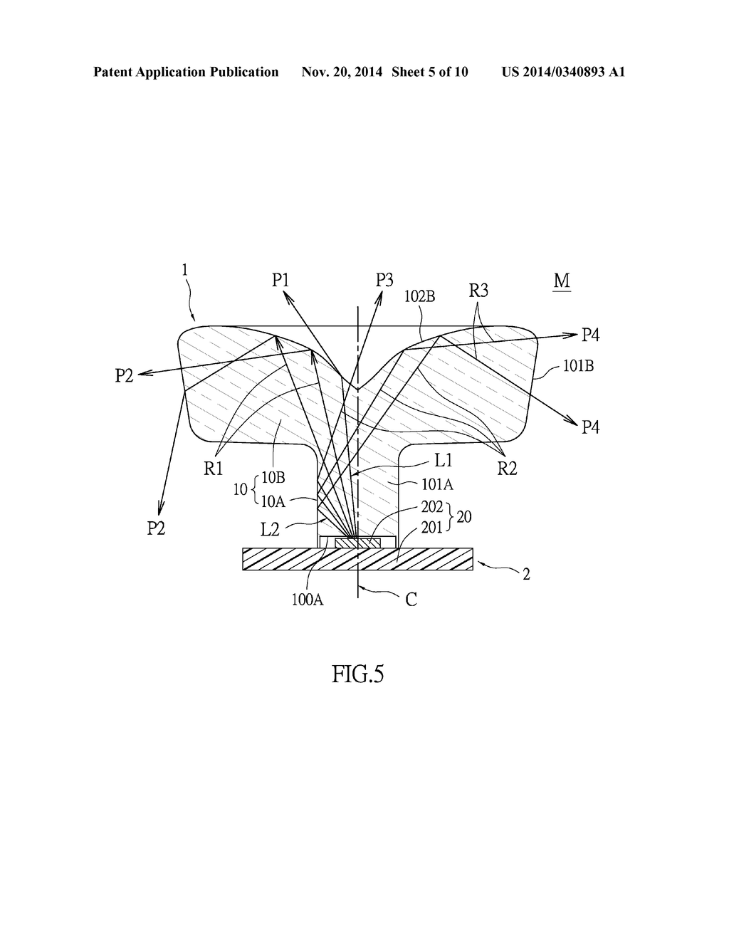 LIGHT-GUIDING STRUCTURE AND LIGHT-EMITTING DEVICE - diagram, schematic, and image 06