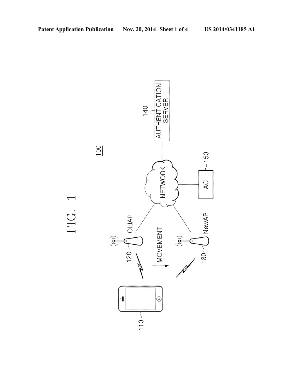METHOD AND DEVICE FOR ACCOUNTING IN WIFI ROAMING BASED ON AC AND AP     INTERWORKING - diagram, schematic, and image 02