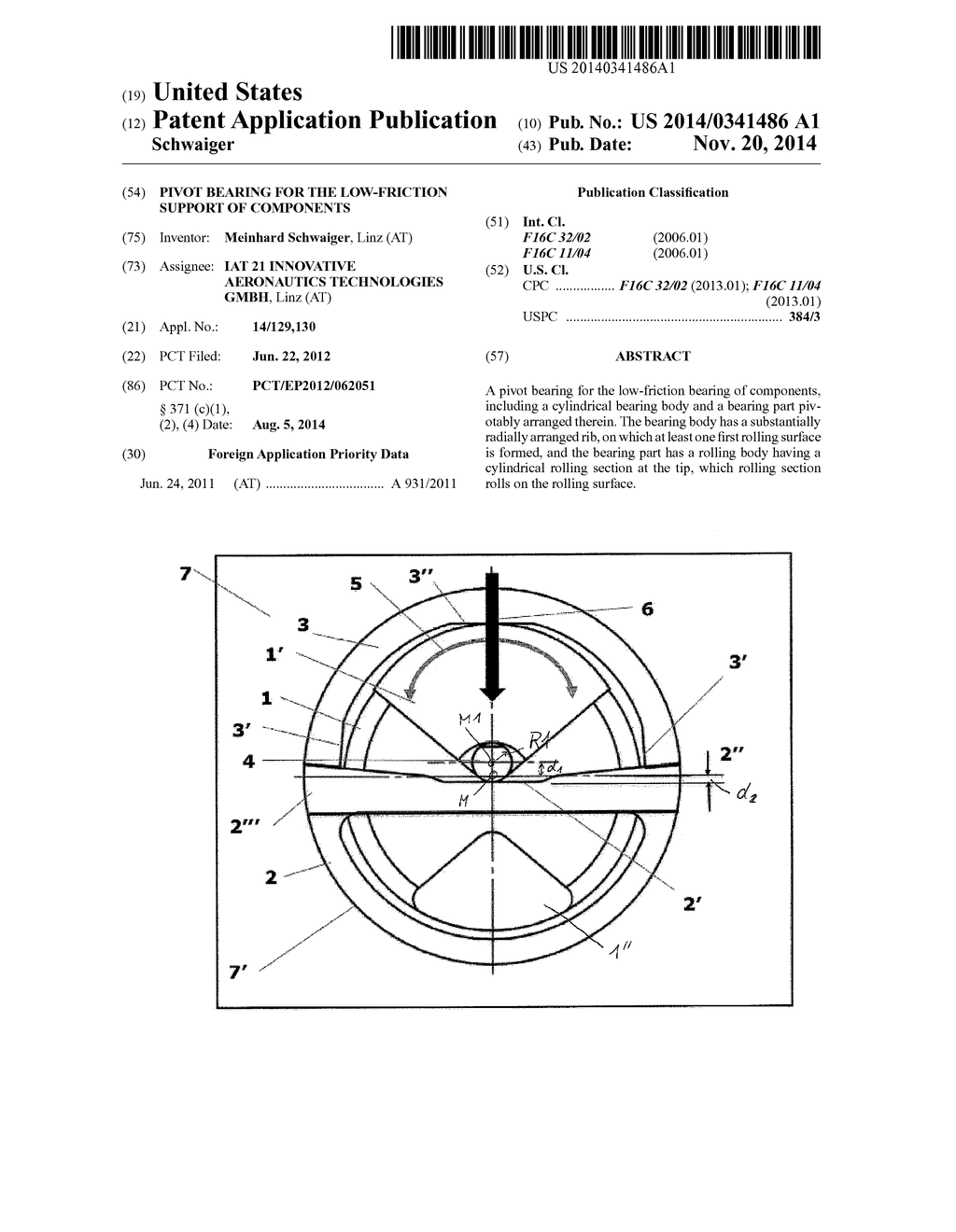 PIVOT BEARING FOR THE LOW-FRICTION SUPPORT OF COMPONENTS - diagram, schematic, and image 01