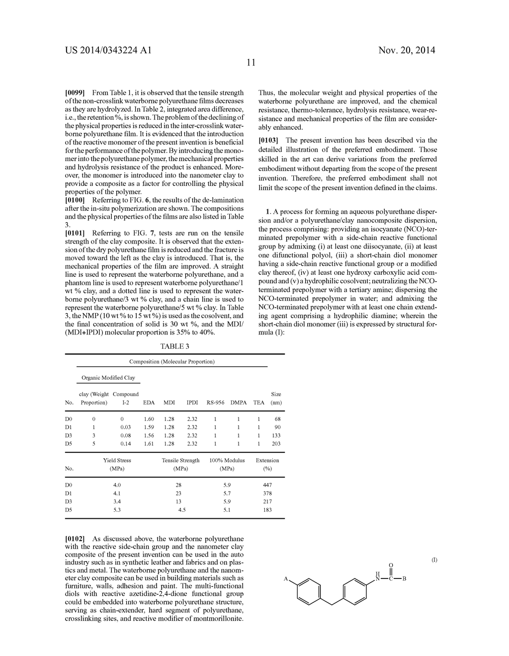 Method for Making Waterborne Polyurethane with a Reactive Functional Group     and a Nanocomposite Made of the Same - diagram, schematic, and image 21