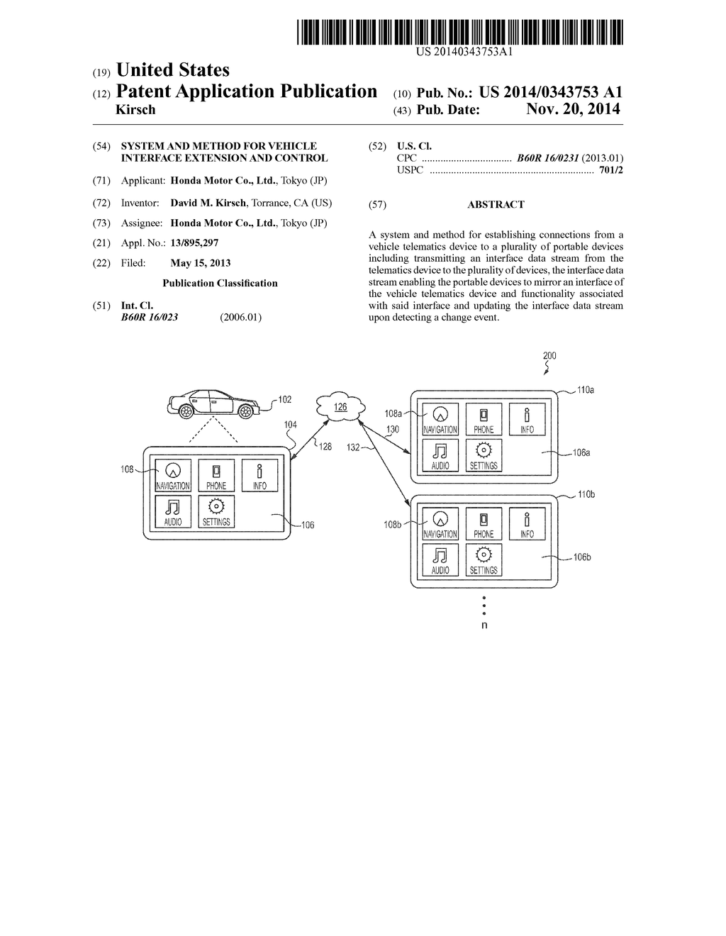 SYSTEM AND METHOD FOR VEHICLE INTERFACE EXTENSION AND CONTROL - diagram, schematic, and image 01