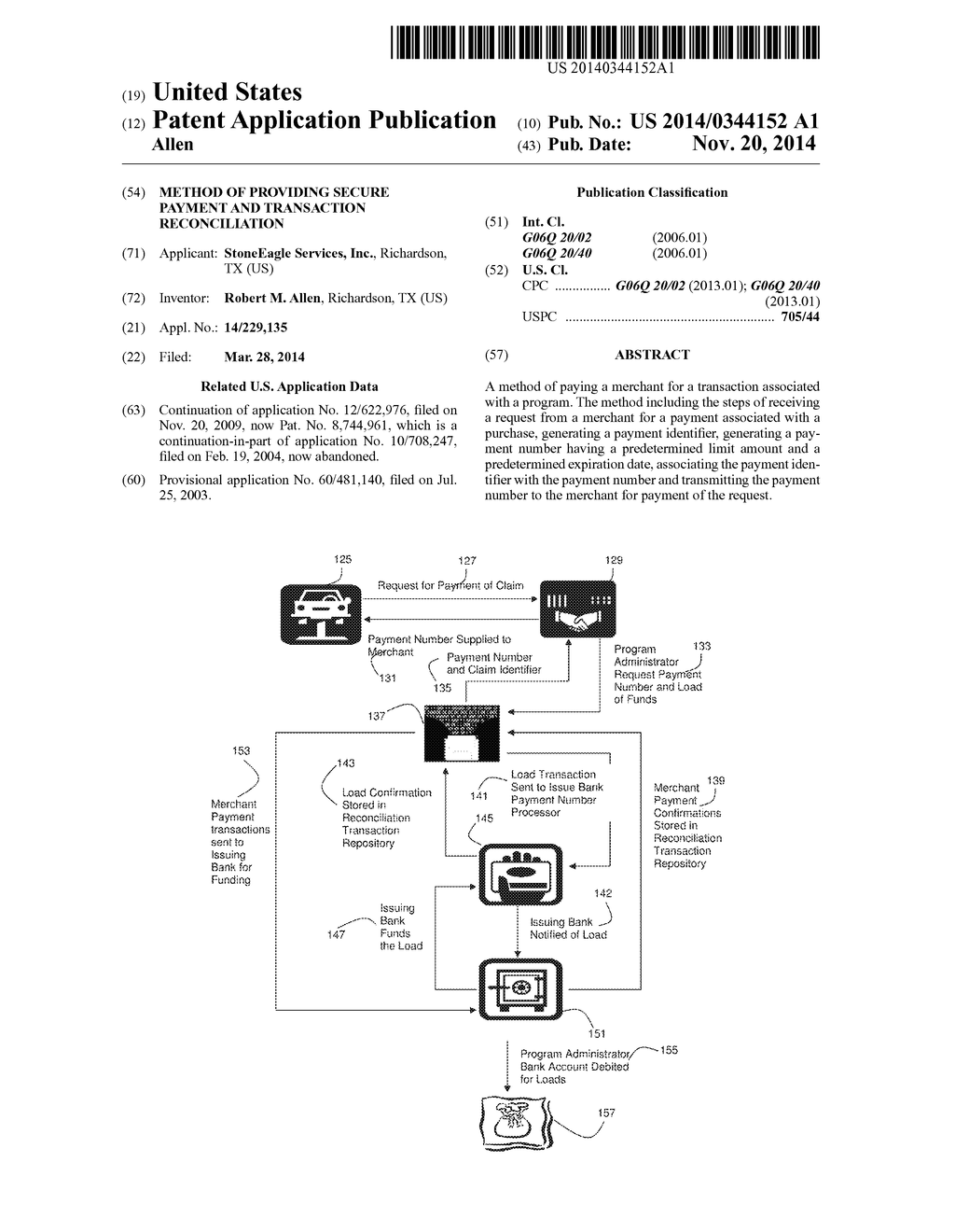 METHOD OF PROVIDING SECURE PAYMENT AND TRANSACTION RECONCILIATION - diagram, schematic, and image 01