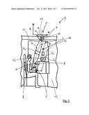 Monitoring device and method for monitoring a movement profile of a user     in the region of an actuating element of an aircraft or spacecraft diagram and image