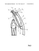 Monitoring device and method for monitoring a movement profile of a user     in the region of an actuating element of an aircraft or spacecraft diagram and image