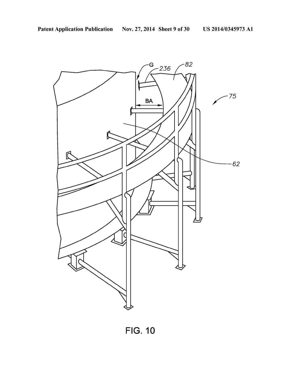 HANGING PLATFORM ASSEMBLY AND METHOD OF USING THE SAME - diagram, schematic, and image 10