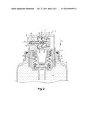 SYSTEM FOR CLOSING A DEVICE FOR THE LOW-PRESSURE DISPENSING OF A PASTY     LIQUID MATERIAL diagram and image