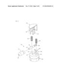 NOZZLE OPENING/SHUTTING DEVICE FOR AIRLESS TYPE COSMETIC VESSEL diagram and image