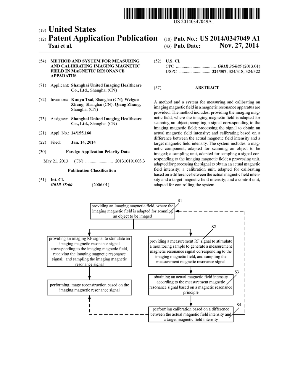 METHOD AND SYSTEM FOR MEASURING AND CALIBRATING IMAGING MAGNETIC FIELD IN     MAGNETIC RESONANCE APPARATUS - diagram, schematic, and image 01