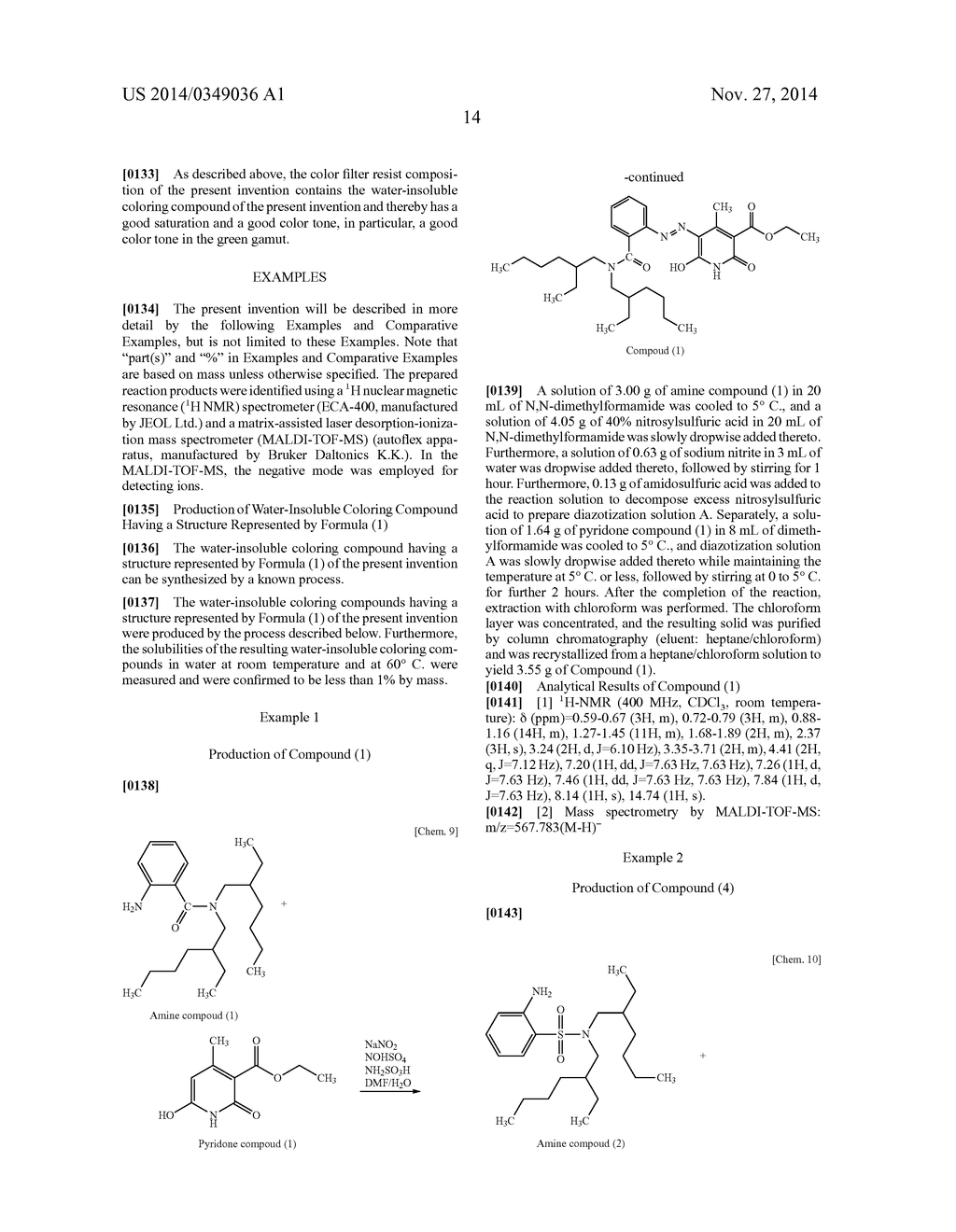 WATER-INSOLUBLE COLORING COMPOUND, INK, THERMAL TRANSFER RECORDING SHEET,     AND COLOR FILTER RESIST COMPOSITION - diagram, schematic, and image 16