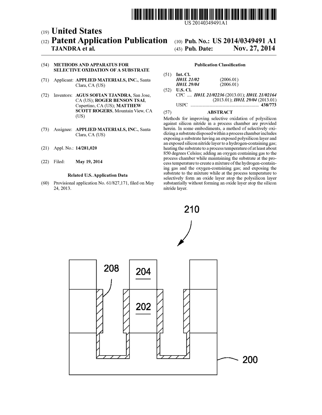 METHODS AND APPARATUS FOR SELECTIVE OXIDATION OF A SUBSTRATE - diagram, schematic, and image 01