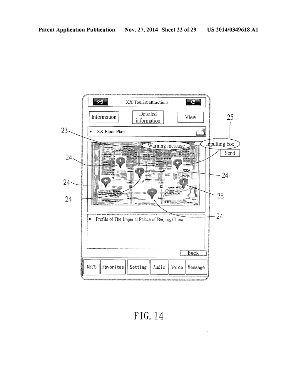 System for Actively Notifying Instant Messages and Locations in a Certain     Area and Method Therefor - diagram, schematic, and image 23