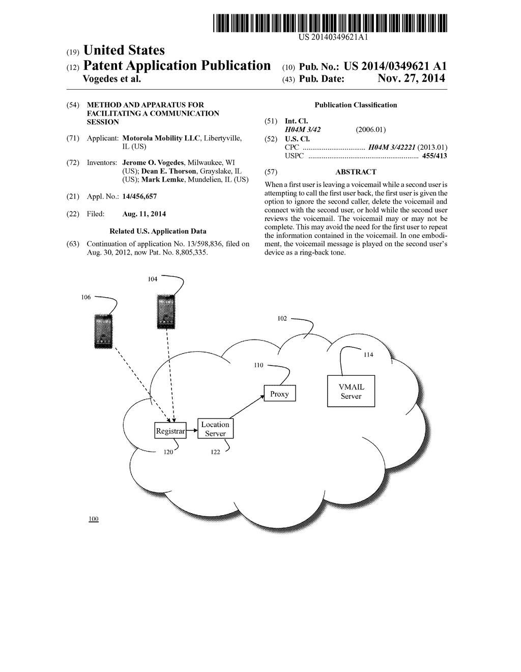 METHOD AND APPARATUS FOR FACILITATING A COMMUNICATION SESSION - diagram, schematic, and image 01