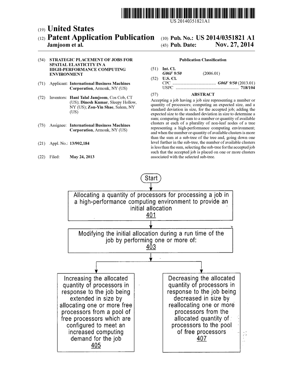 Strategic Placement of Jobs for Spatial Elasticity in a High-Performance     Computing Environment - diagram, schematic, and image 01