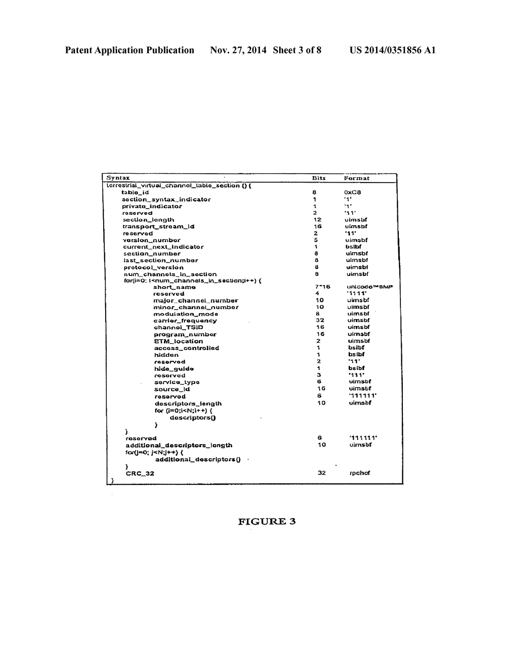 VIRTUAL CHANNEL TABLE FOR A BROADCAST PROTOCOL AND METHOD OF BROADCASTING     AND RECEIVING BROADCAST SIGNALS USING THE SAME - diagram, schematic, and image 04