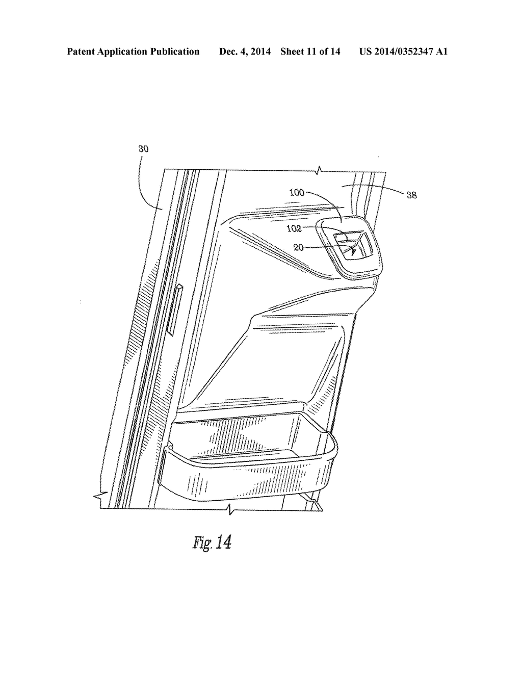 REFRIGERATOR WITH A WATER AND ICE DISPENSER HAVING AN IMPROVED ICE CHUTE     AIR SEAL - diagram, schematic, and image 12