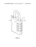 COMBINATION-IDENTIFIABLE PADLOCK diagram and image