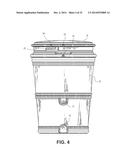 Diverter and Lid Assembly for Use with a Rain Barrel Device and System diagram and image