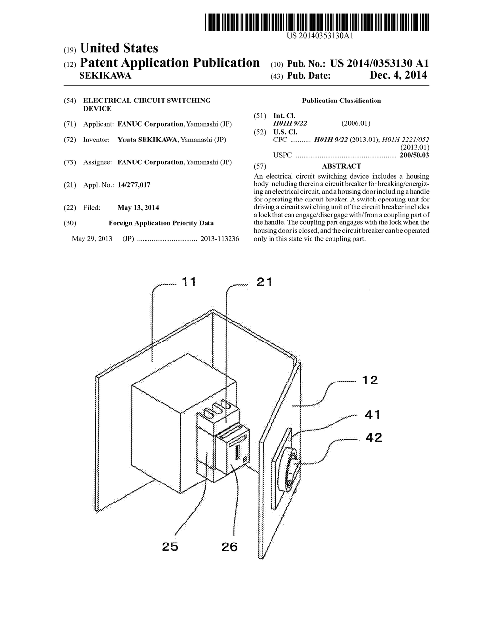 ELECTRICAL CIRCUIT SWITCHING DEVICE - diagram, schematic, and image 01