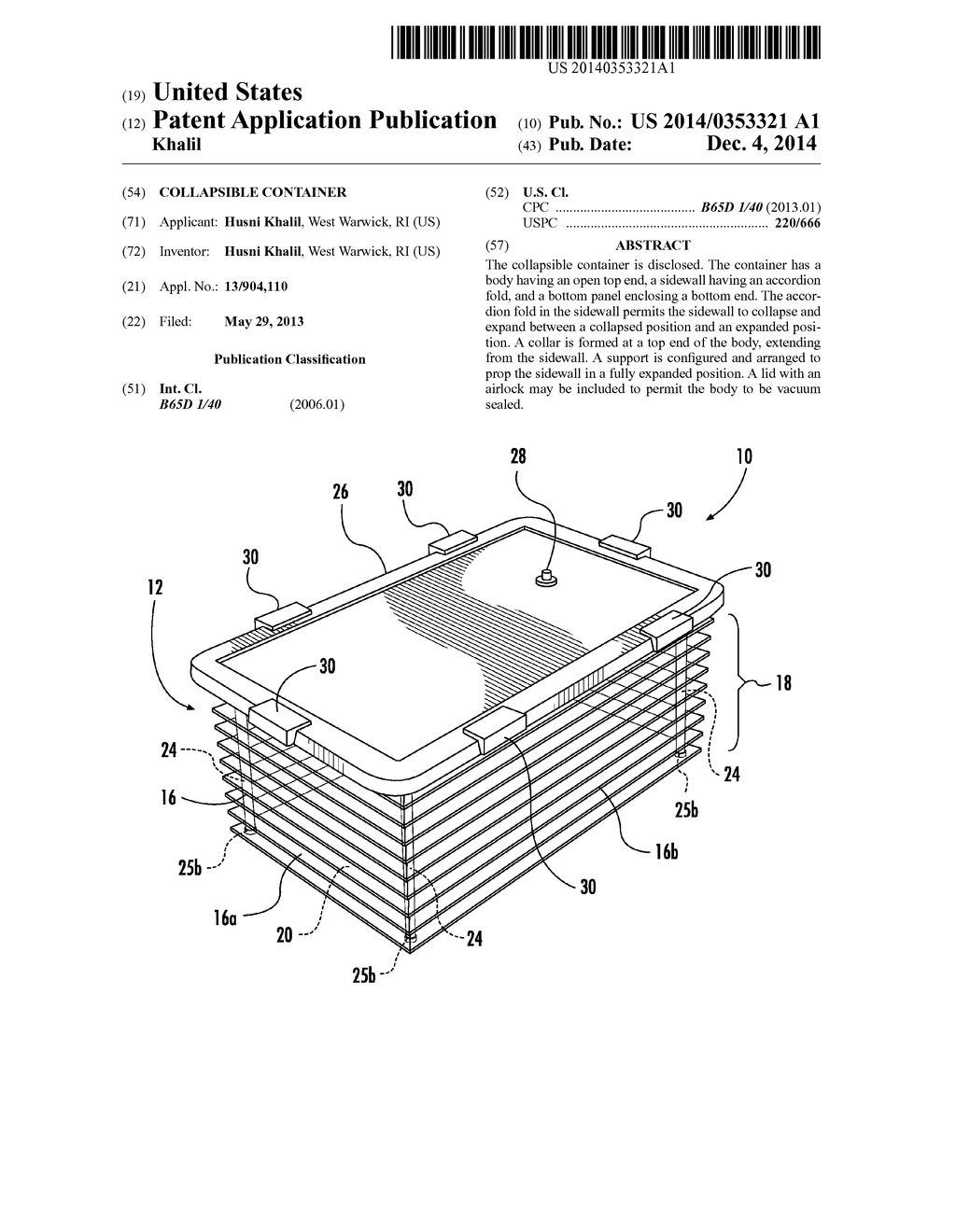 COLLAPSIBLE CONTAINER - diagram, schematic, and image 01