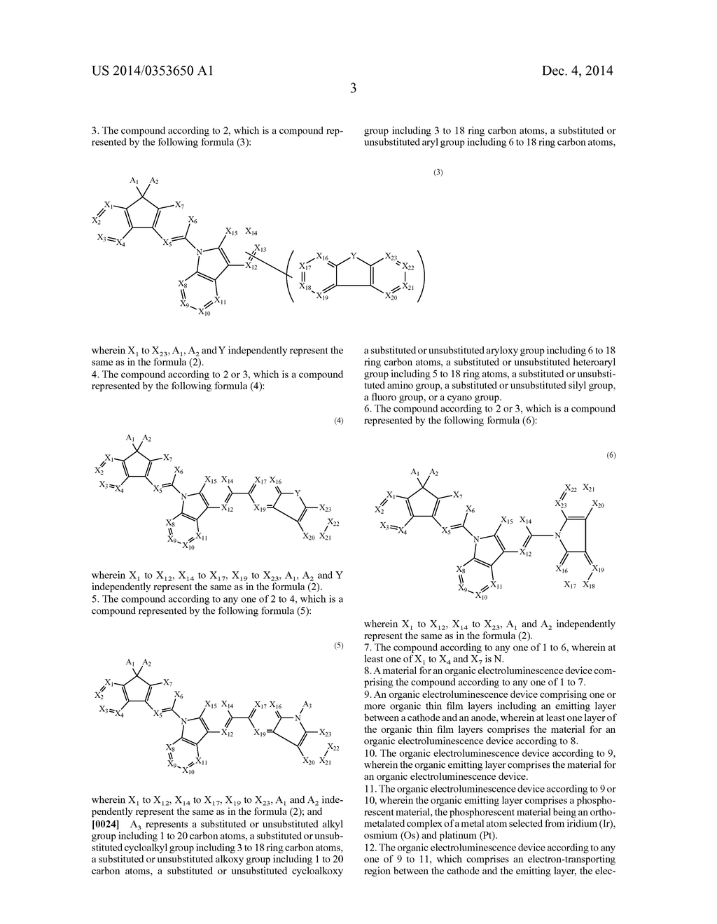 MATERIAL FOR ORGANIC ELECTROLUMINESCENT ELEMENT AND ORGANIC     ELECTROLUMINESCENT ELEMENT USING SAME - diagram, schematic, and image 05