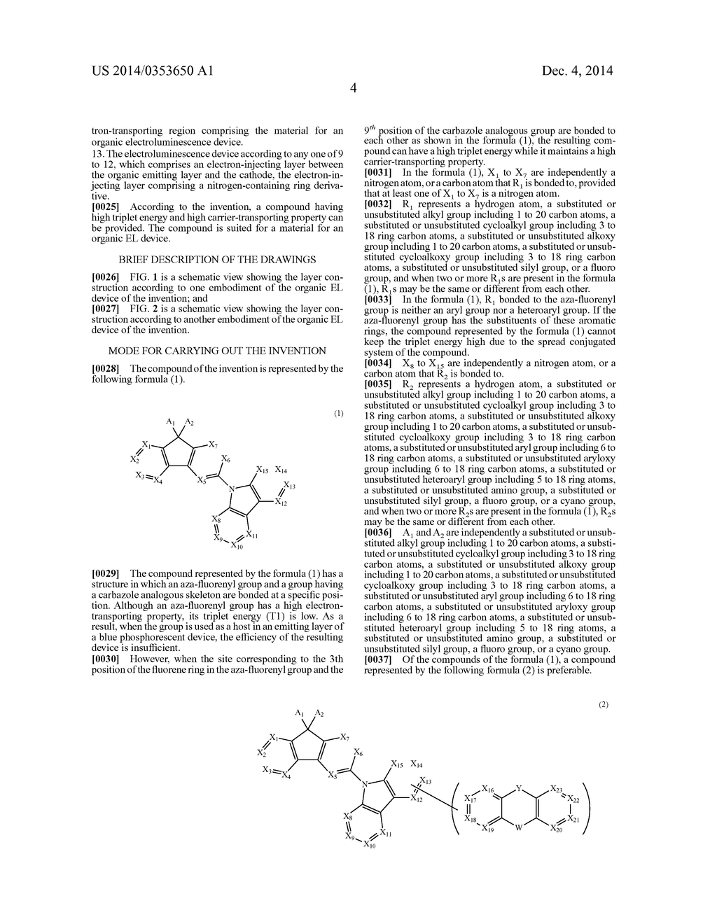 MATERIAL FOR ORGANIC ELECTROLUMINESCENT ELEMENT AND ORGANIC     ELECTROLUMINESCENT ELEMENT USING SAME - diagram, schematic, and image 06