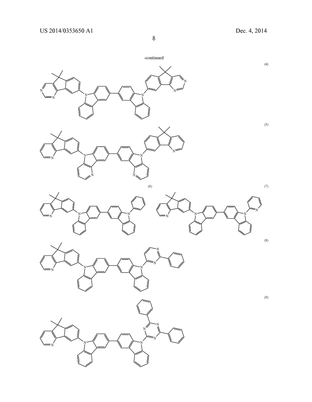 MATERIAL FOR ORGANIC ELECTROLUMINESCENT ELEMENT AND ORGANIC     ELECTROLUMINESCENT ELEMENT USING SAME - diagram, schematic, and image 10