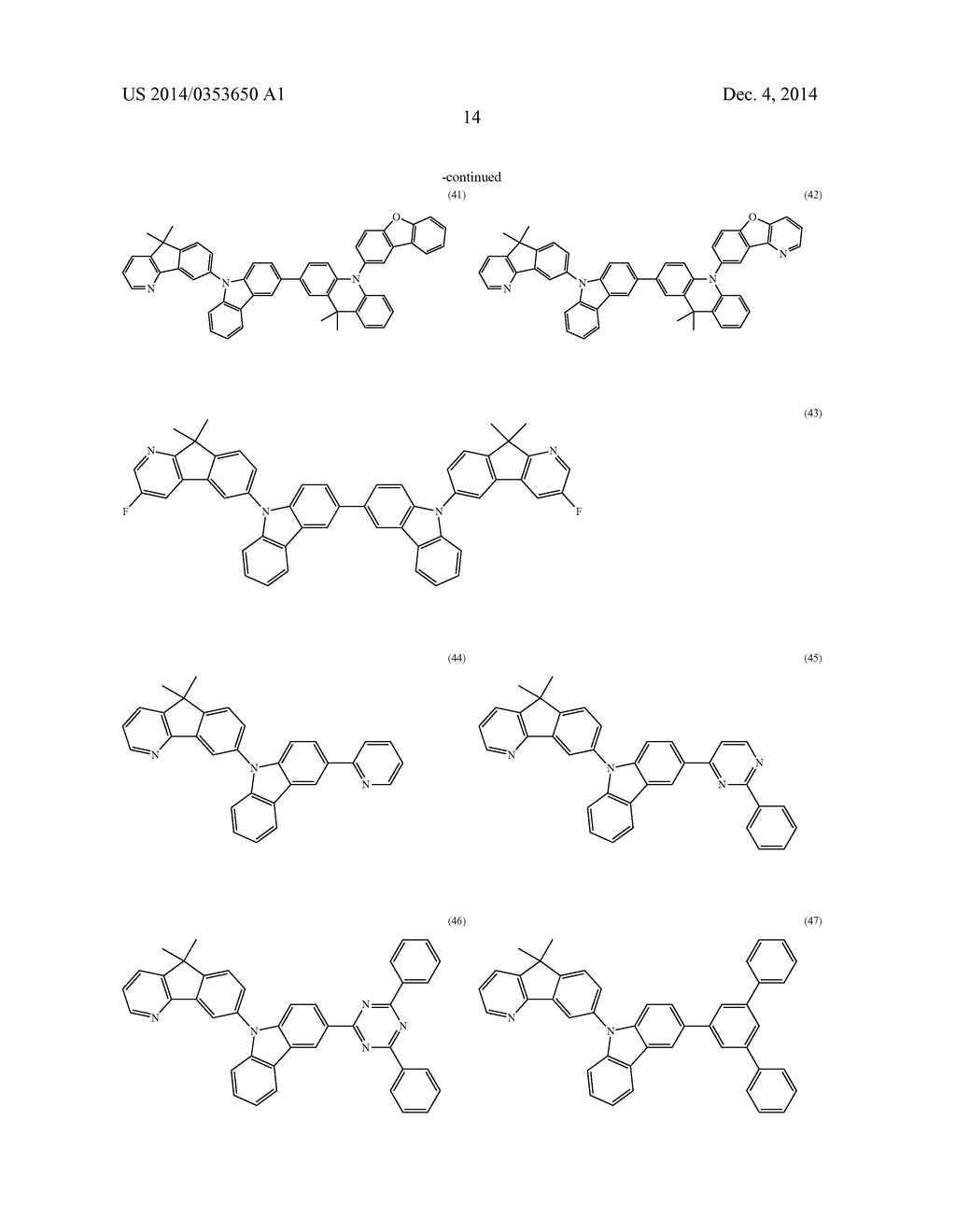 MATERIAL FOR ORGANIC ELECTROLUMINESCENT ELEMENT AND ORGANIC     ELECTROLUMINESCENT ELEMENT USING SAME - diagram, schematic, and image 16