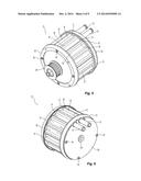 ELECTRIC MACHINE WITH LIQUID COOLED HOUSING AND END CAP diagram and image