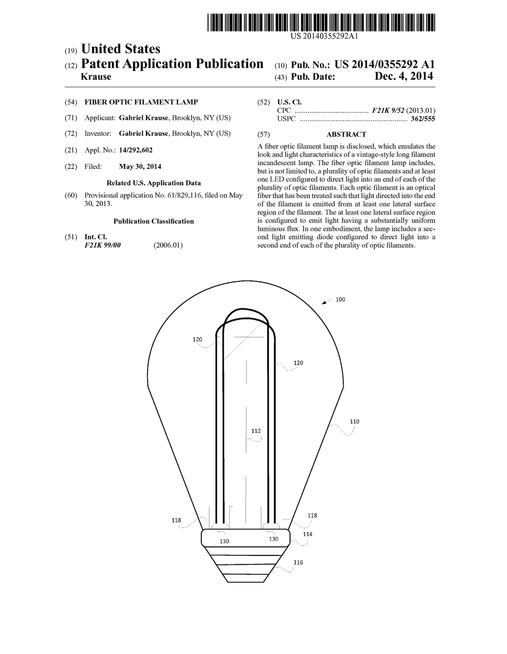 Fiber Optic Filament Lamp - diagram, schematic, and image 01