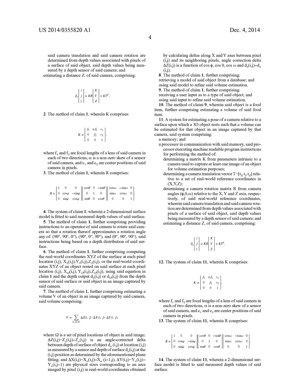 ESTIMATING A POSE OF A CAMERA FOR VOLUME ESTIMATION - diagram, schematic, and image 09