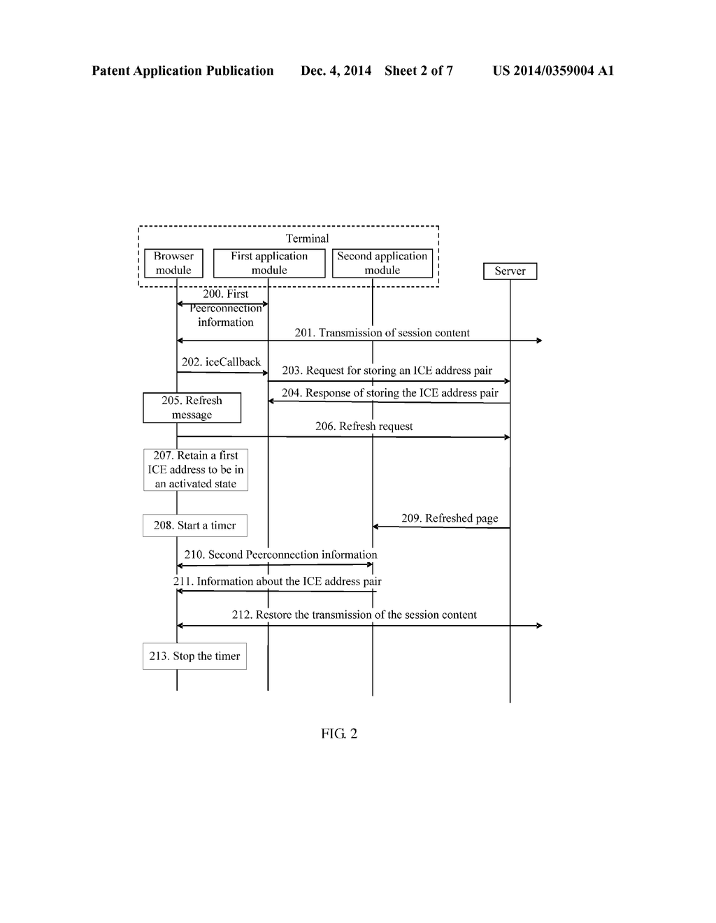 Method, Terminal, and Server for Restoring Transmission of Session Content - diagram, schematic, and image 03