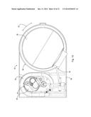 CIRCULAR EVAPORATING COIL WITH BACKWARD INCLINED BLOWER WHEEL WITH A     VERTICAL AXIS ROTATABLE DISCHARGE SHROUD diagram and image