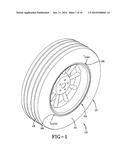 DISTRIBUTED CAVITY AIR PUMPING ASSEMBLY AND METHOD FOR A TIRE diagram and image