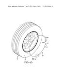 DISTRIBUTED CAVITY AIR PUMPING ASSEMBLY AND METHOD FOR A TIRE diagram and image